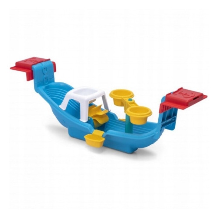 Fürdőjáték készlet, Step2, csónak zuhanyzóval, kiegészítők, 67x25x17cm, többszínű