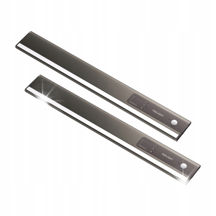 Set Lampi LED Yeelight Ultra-Subtiri cu Senzatie de Miscare 4000K 2 buc, Gri, 30x4x0.6cm