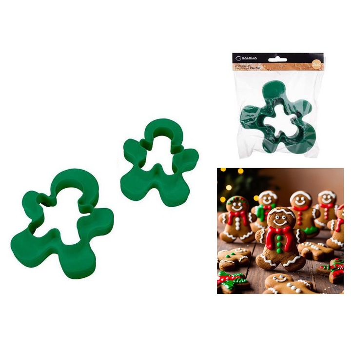 Set forme prajituri, Galicja, 2 bucati, plastic, 4 dimensiuni, multicolor, 13x11cm