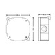 Doza Aplicata cu Terminale de Conexiune Integrate IP44 cu 4 Intrari din Cauciuc, Montarea Capacului cu 4x Suruburi 88x88x40mm Alba