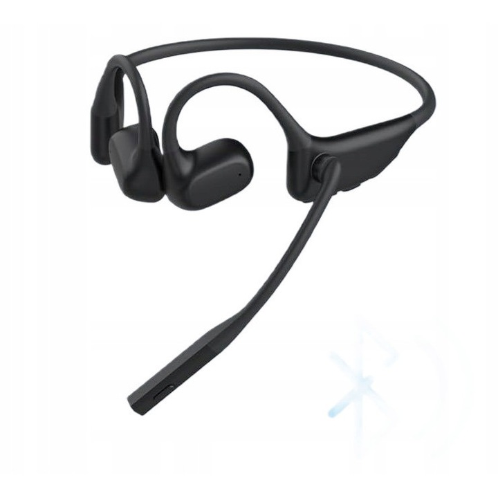 Monodeal O1 vezeték nélküli fejhallgató, Bluetooth 5.2, 12 óra zene, 8 óra beszélgetés, fekete