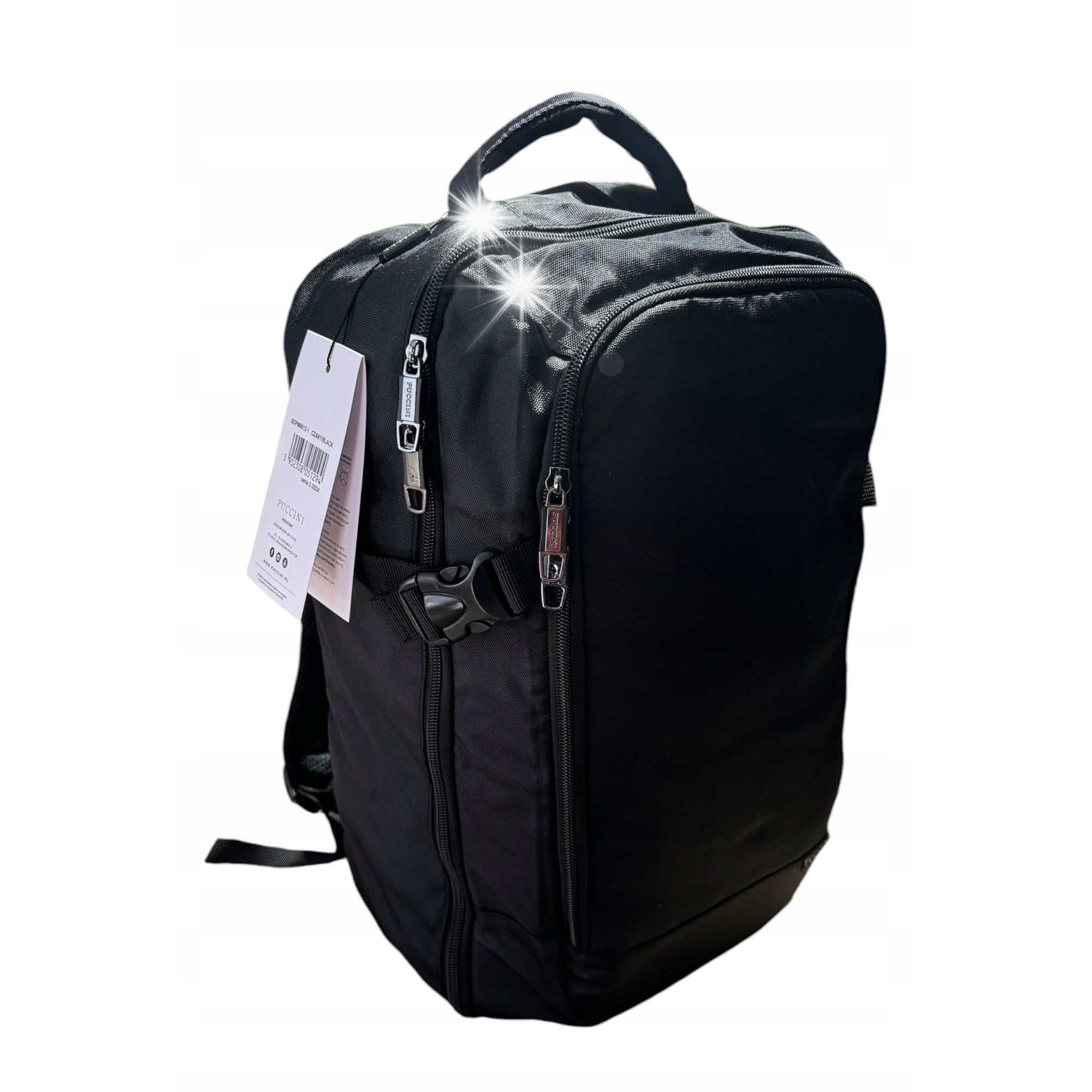Rucsac multifunctional PUCCINI, negru, 43x27x20cm, capacitate 23L, pentru laptop 15,6 inch