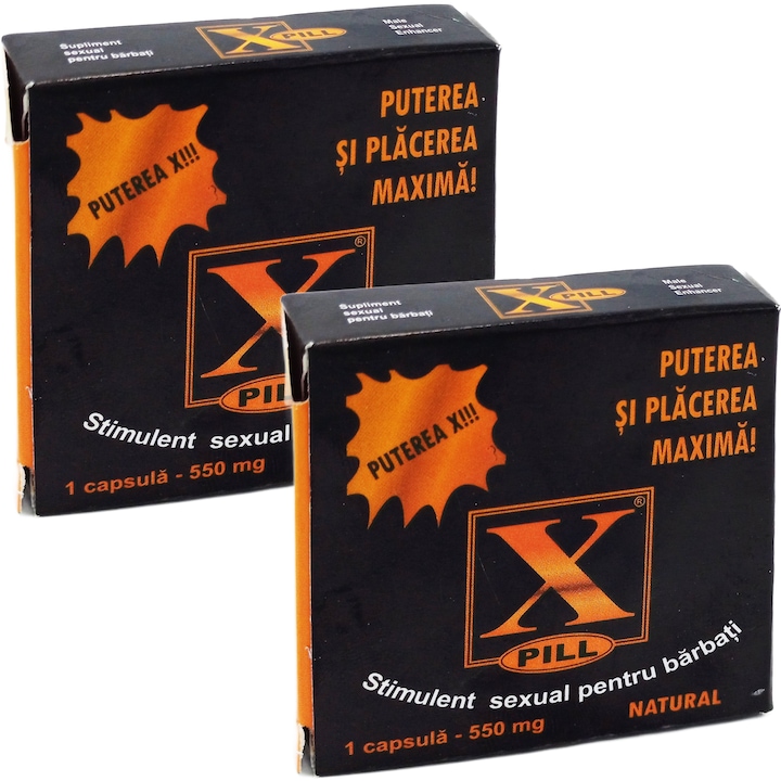 X-PILL original, stimulent sexual pentru barbati "Puterea X!!!", 550mg, 2 x 1cps, Sichuan Weilong Pharmaceutical