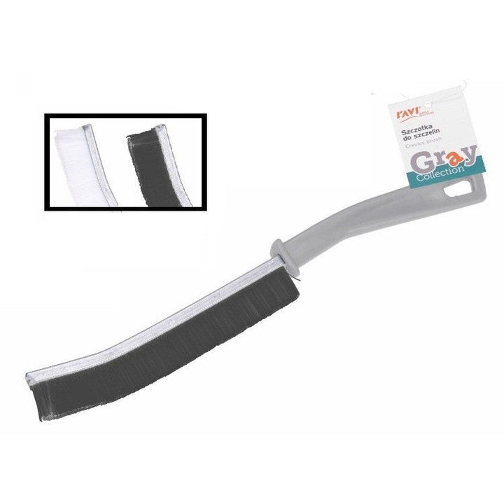 Perie pentru curatarea rosturilor RAVI, gri, 23x1,3x3cm, cu fir sintetic