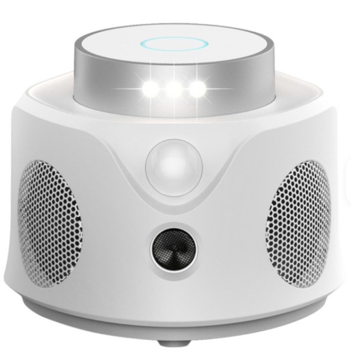 Dispozitiv repelent ultrasonic, PetVission, UR02s, frecvență 22-45 kHz, rază 120 m, alb, 12x15x12 cm