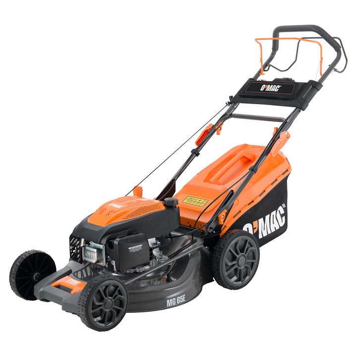 Masina de tuns gazon O'MAC MG 65E, 6.5 CP, latime taiere 53 cm, sac colector 60L, benzina
