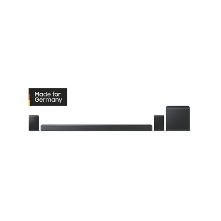 Soundbar Samsung HW-QS760GF/ZG cu subwoofer, 3.1.2 canale, seria Q, Q-Symphony, sunet SpaceFit, Bluetooth