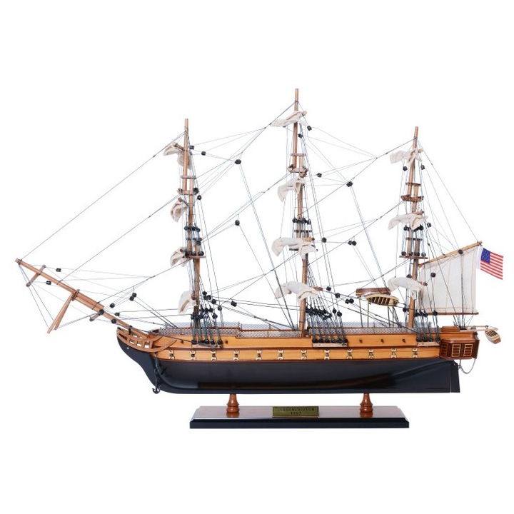 Machetă velier USS Constitution, Old Modern Handicrafts, 57x19x49cm, lemn, detalii manuale