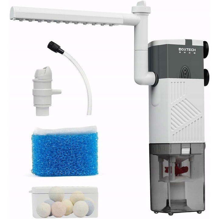 Filtru intern 4 in 1 pentru acvariu, 10W, 600 l/h, 45-95 l