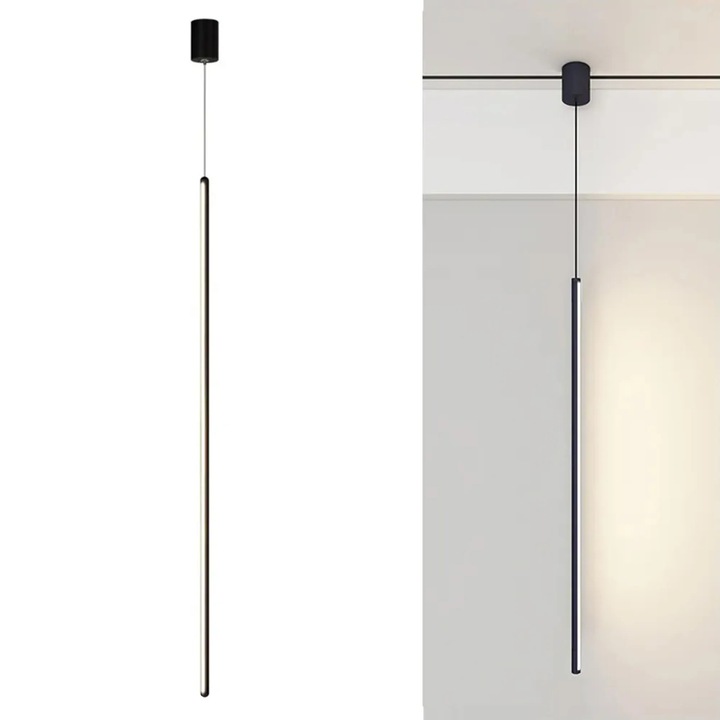 Lustra suspendata Toolight APP1449-C, negru, LED, 18W, dimensiuni 1000x1000mm