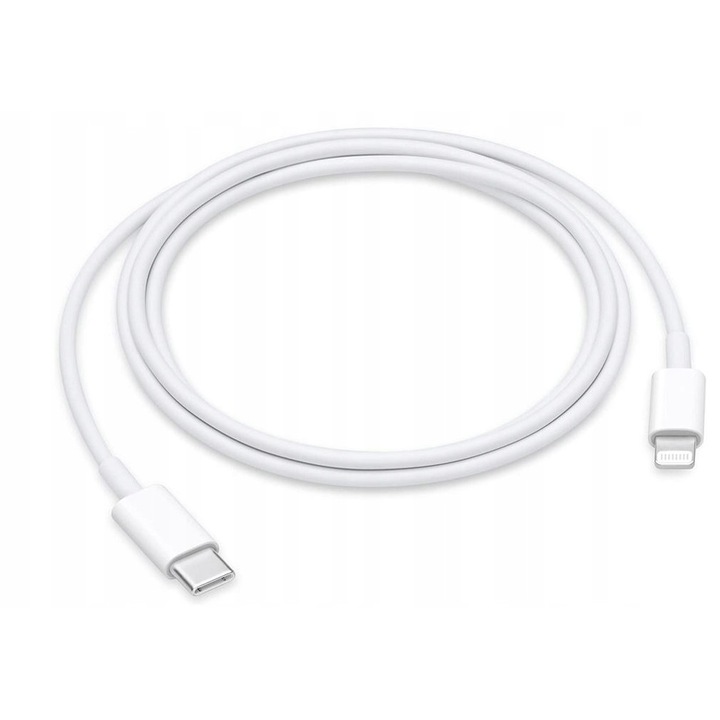 Cablu USB-C - Lightning, 0,9m, alb