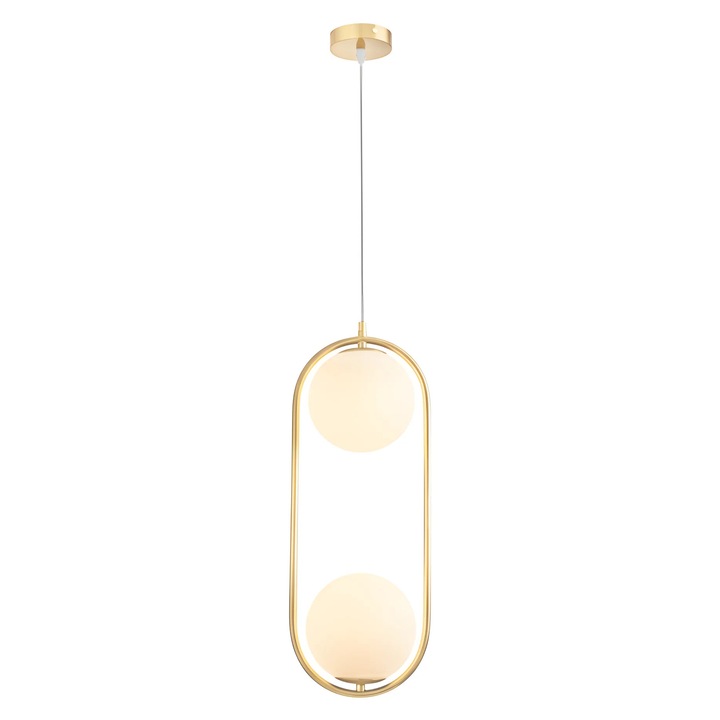 Lustra suspendată Toolight G134-2CP, auriu, 2 bulbi, dimensiuni 175x470mm