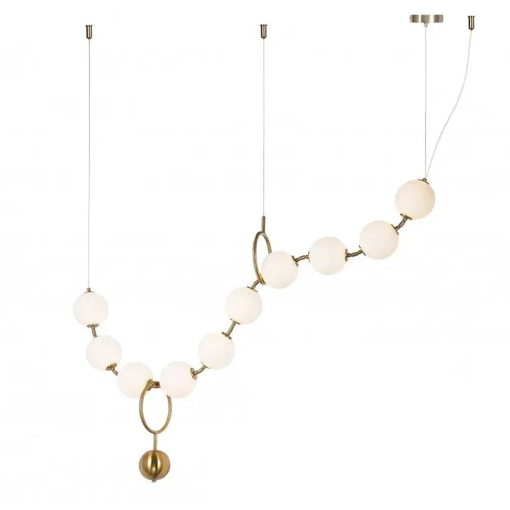Lustra suspendată Toolight APP1444-10CP, auriu, reglare înălțime, LED, 120x1000x450mm