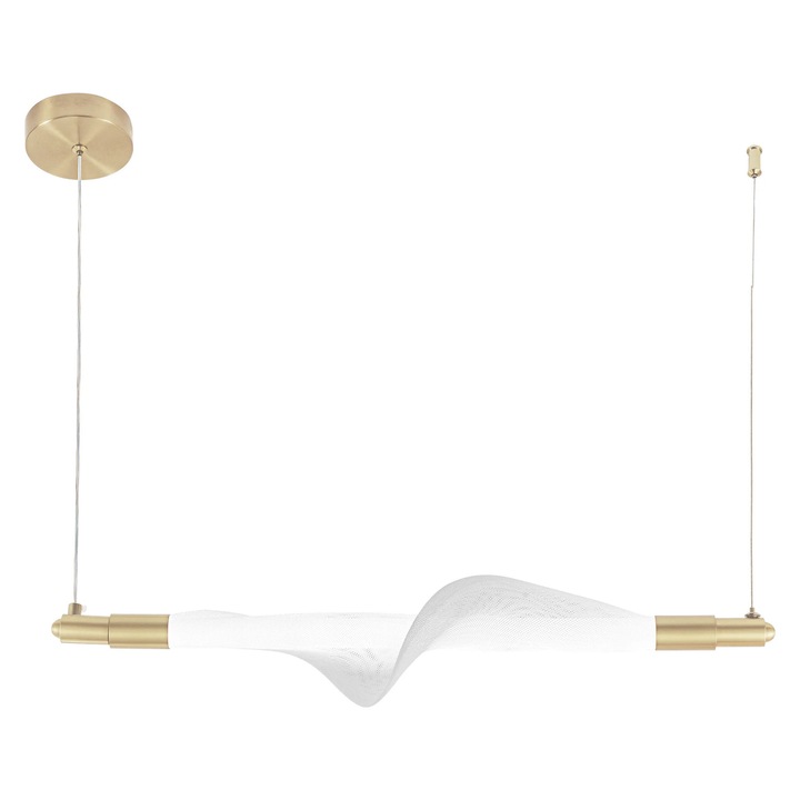Висяща лампа Toolight G011-CP, бяло-златиста, LED, 13W, 620мм, регулируема