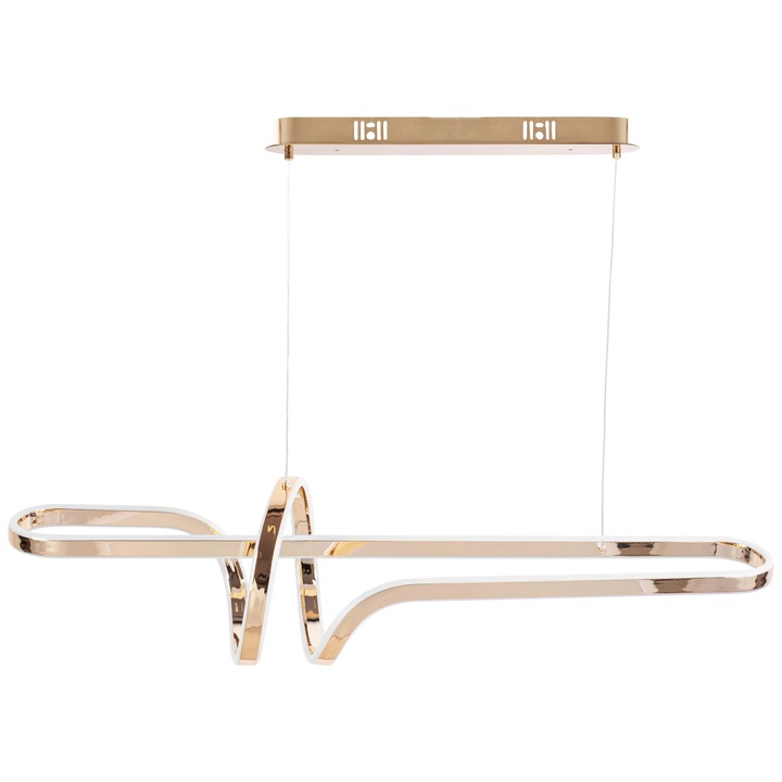 Lustra Toolight G039-CP, LED, alb-auriu, 100W, 980x850mm, reglabilă