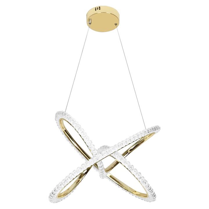 Toolight Függő Mennyezeti Lámpa Aranysárga, 42X42X36Cm