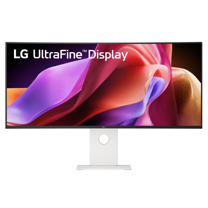 Monitor IPS LED LG 40" 40WT95UF-W, 5K2K 5120 x 2160, HDMI, DisplayPort, Ecran curbat, Boxe, 120 Hz, 5 ms Alb