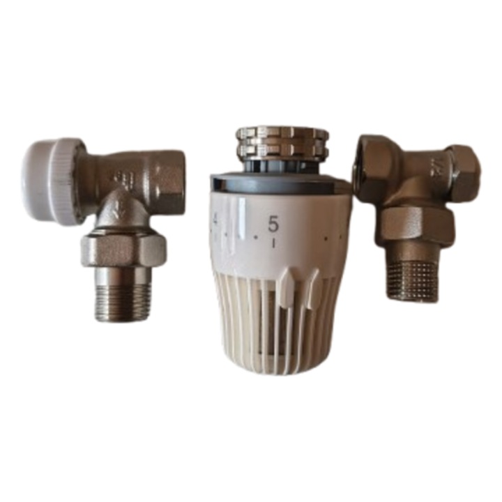 TECHMAN termosztatikus csapszerelvény készlet 1/2 + termosztatikus fej + sarok visszatérő szelep