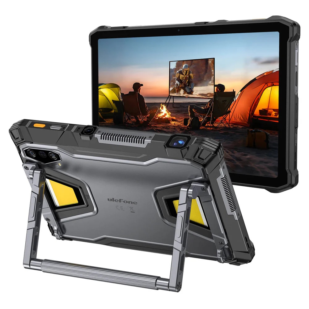 Tableta Ulefone Armor Pad 5 Ultra, Proiector 200 Lumeni, Procesor MediaTek Dimensity 7400X Octa-Core, Ecran 11", 12GB RAM, 512GB Flash, Wi-Fi, Bluetooth, 64MP+64MP, 5G, Android