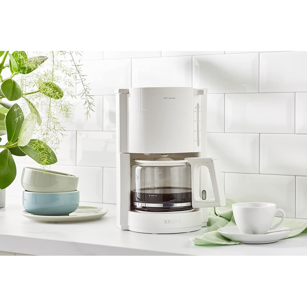 Cafetiera KRUPS ProAroma F 309 08, Cana de sticla Alb