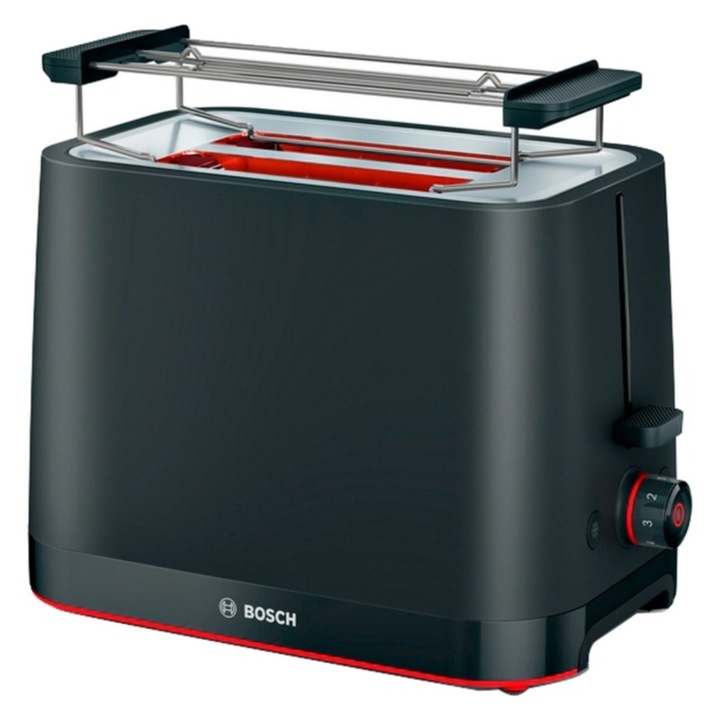 BOSCH MyMoment TAT3M123 kenyérpirító, 2 szeletes, 950 W Fekete