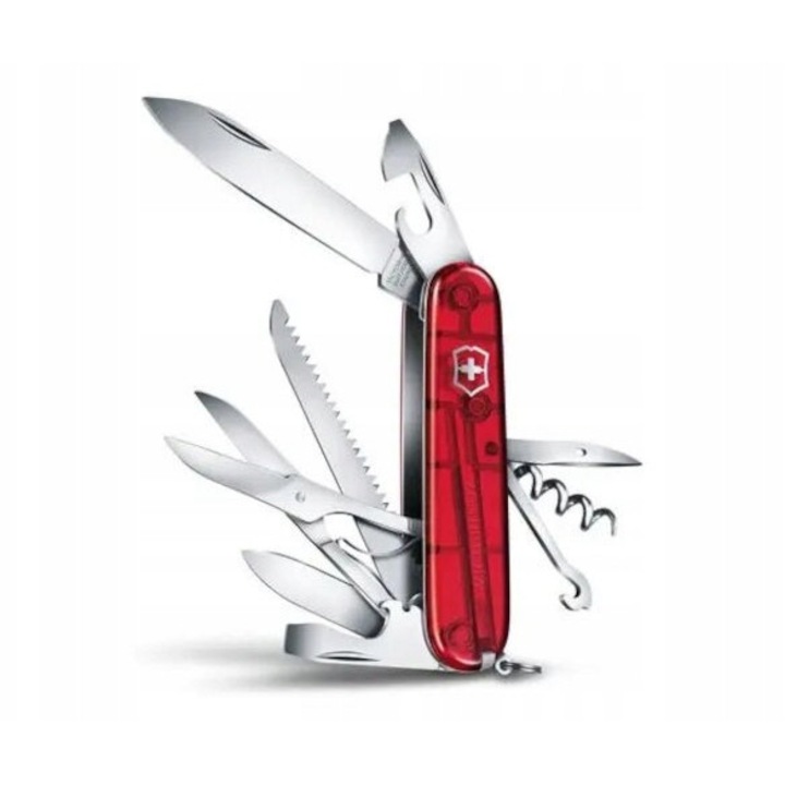 Briceag Victorinox Huntsman, rosu, 97g, set cu diverse unelte
