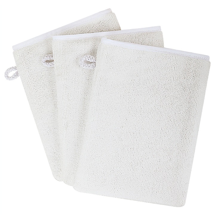 Set 3 Prosoape de baie din Microfibra, VGMANNTA, Gri, 15x21 cm