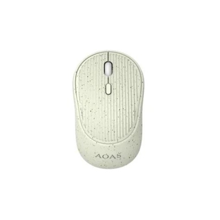Mouse wireless AOAS B-1008, Dual Mode 2.4G + Bluetooth 5.2, DPI 800/1200/1600, crem