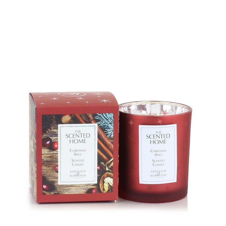 Lumanare parfumata ASHLEIGH & BURWOOD - CHRISTMAS SPICE, 225 g, sticla colorata mat, 42 ore ardere