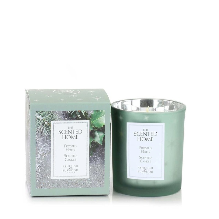 ASHLEIGH & BURWOOD illatgyertya - FROSTED HOLLY, 225 g, szójaviasz, matt színes üveg