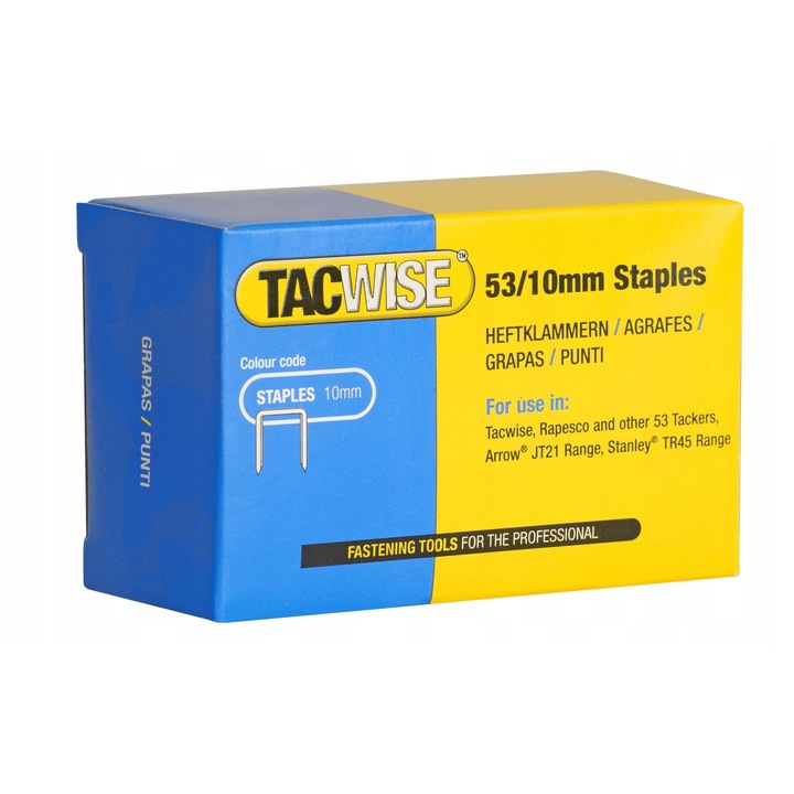 Capse Tacwise 53/10 mm, set 4500 bucati, otel zincat, 420 g