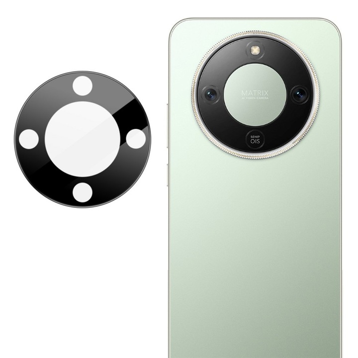 Фолио за камера Daden от стъкло за Honor Magic 8 Lite, пълно покритие, професионална защита, ултра устойчиво, първокласно качество, черно