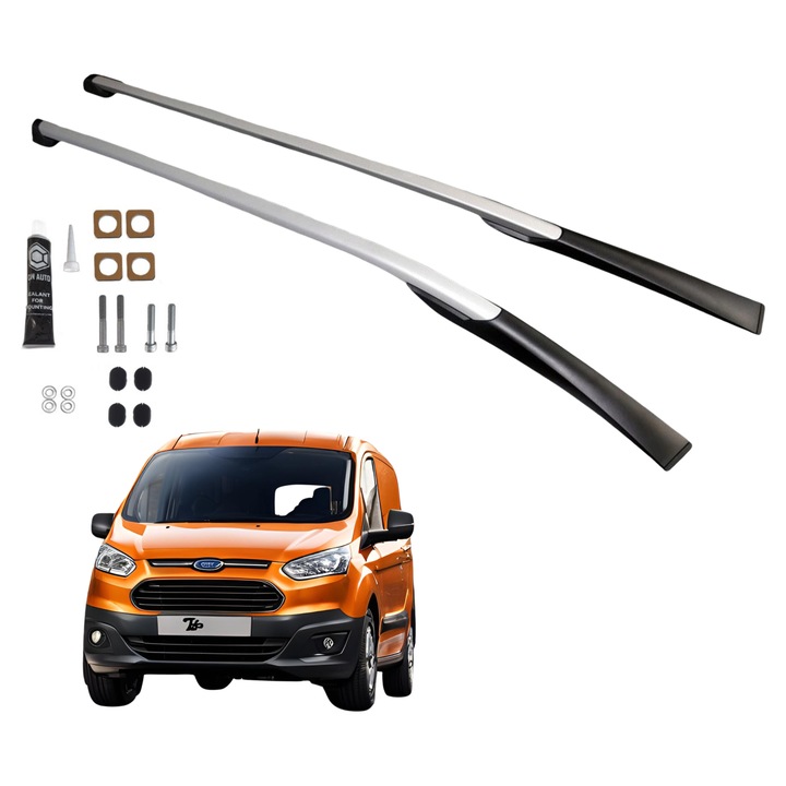 Bare transversale Can pentru Ford Transit Courier 2014-2023, aluminiu, 75kg, montaj simplu