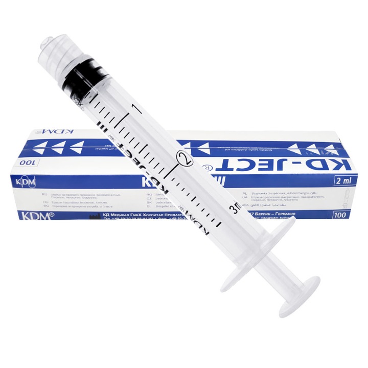 Seringa 2ml Luer Lock KDM set 100 bucati