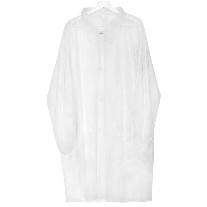 Halat de unica folosinta, Mercator, alb, material netesut, cu capse, set 10 bucati, M