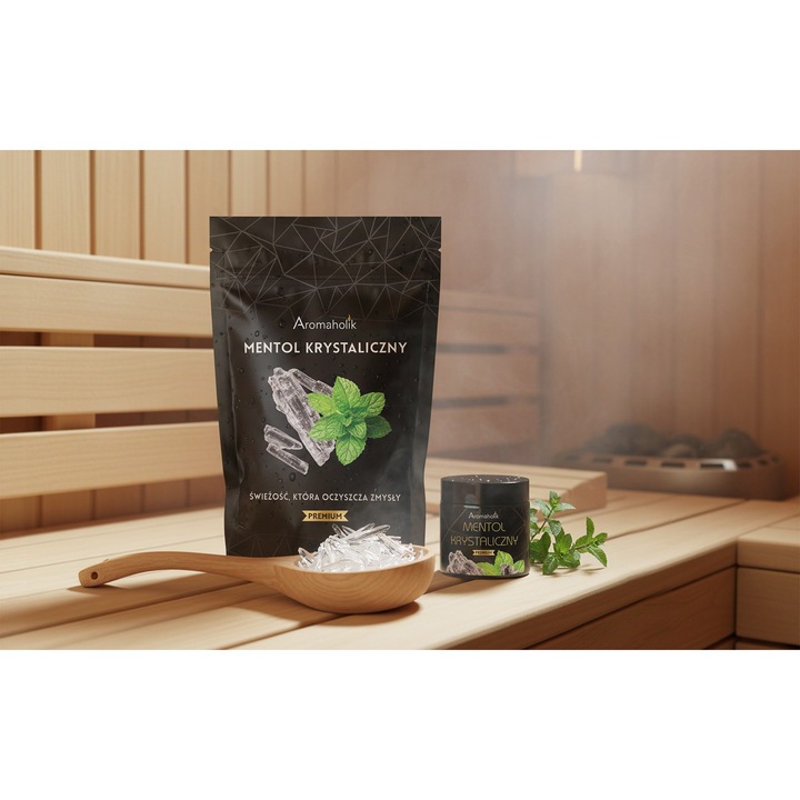 Set Aromaholik - 5 Uleiuri Esențiale 10ml + Mentol Cristalin 40g, Revigorante, Intense, Aromaterapie