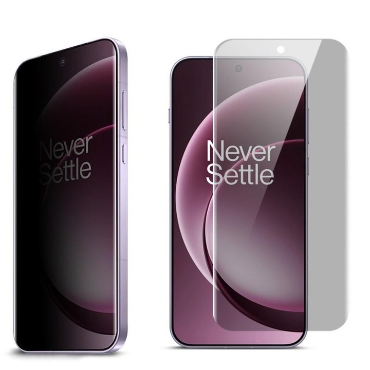 Протектор Privacy за OnePlus 15, Силиконов хидрогел, Гъвкав хидро-кристал, Пълна защита, Full Glue, Силикон