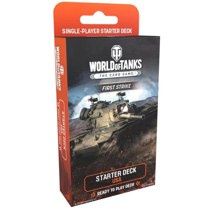 Joc de societate, Archon Studio, World of Tanks The Card Game First Strike Starter Deck, 43 carti, jetoane, pachet booster