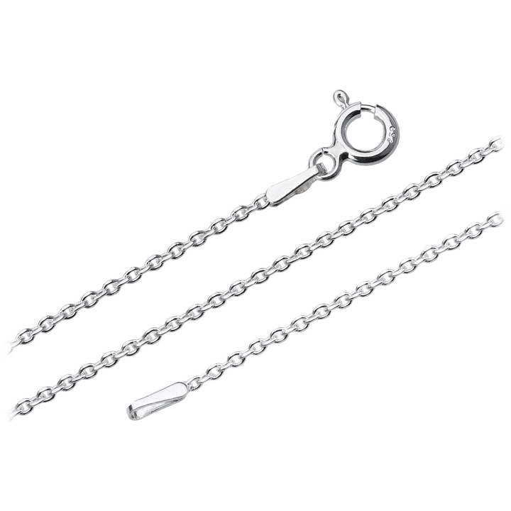 Lantisor de argint pentru femei Siju, diamentat, 1,4mm, 70cm