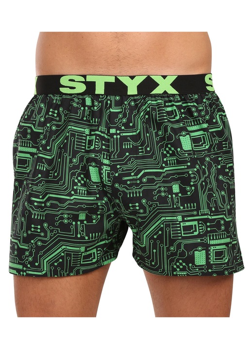 Lenjerie intima barbati Styx, Negru/Verde, Verde/Negru
