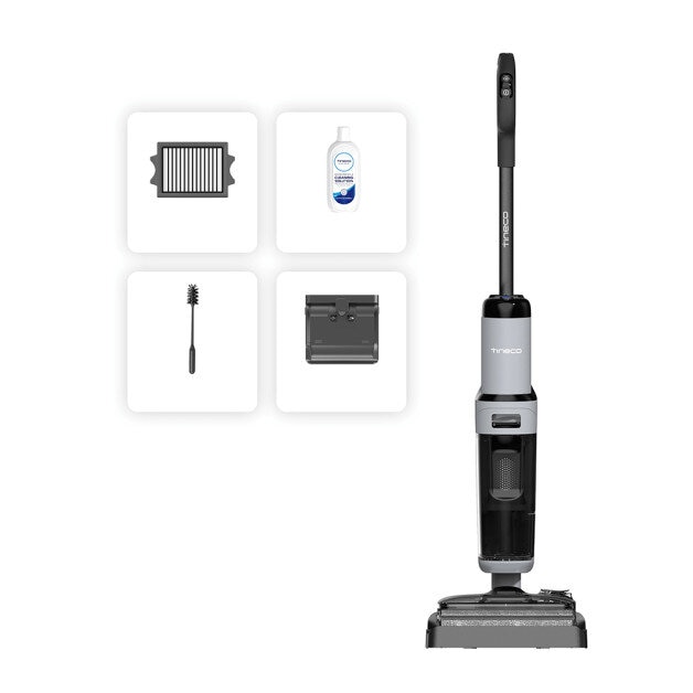 Aspirator Tineco Floor One I5 Stretch Plus, funcție de curățare umedă și uscată, 30x45cm, alb