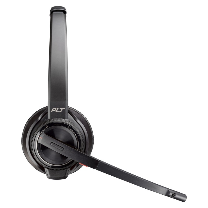 Casti PC HP Poly Savi 8220 UC, vezeték nélküli, Bluetooth, aktív zajszűrés, fekete, 160g