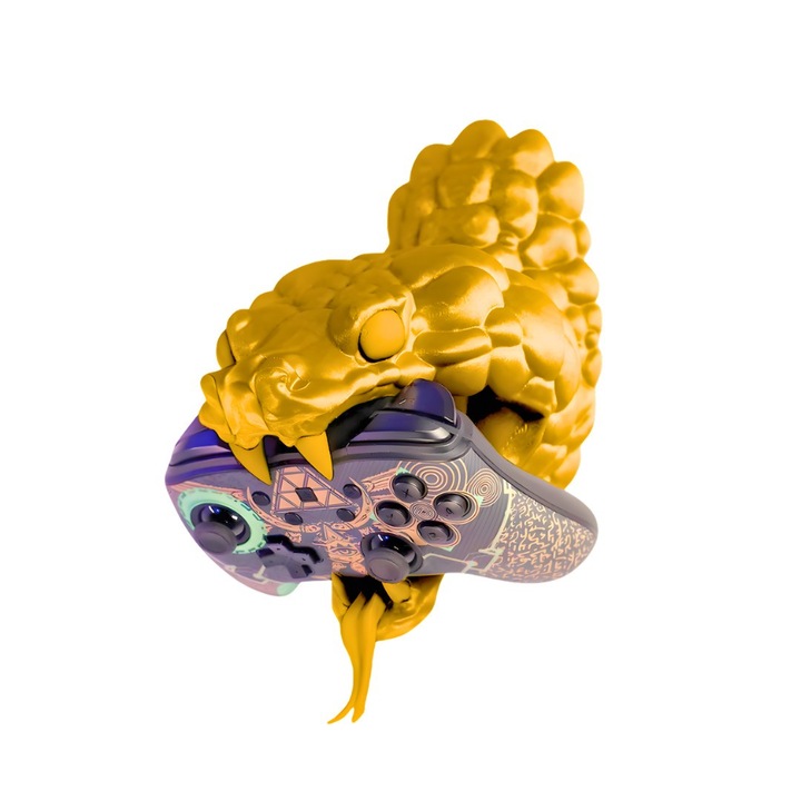 Suport Controller Sarpe PS5/ Xbox, Auriu, 22.5 x 14 x 18.5 cm