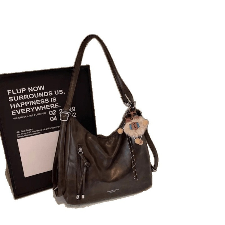 Női táska GSFRQWH®, új modell (váll/kereszt), nagyméretű ingázó táska, kávébarna árnyalatban, modern és lezser dizájnnal