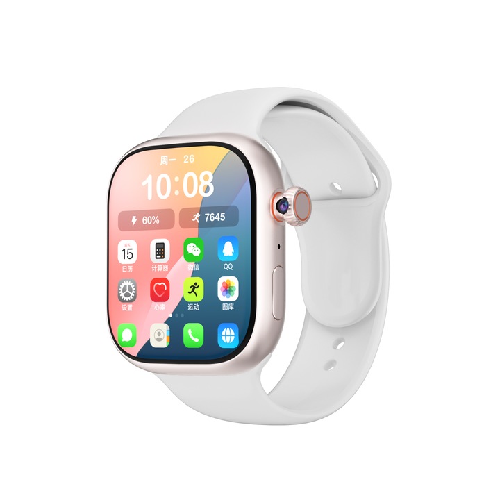 2 инча Смарт часовник за деца с GPS, видео разговор, гласови SMS, камера, училищен режим, Wifi, Bluetooth, водоустойчив, сърдечен ритъм, крачкомер, Google Play, 4G Смарт часовник за деца с 4G RAM+64G, сребърен
