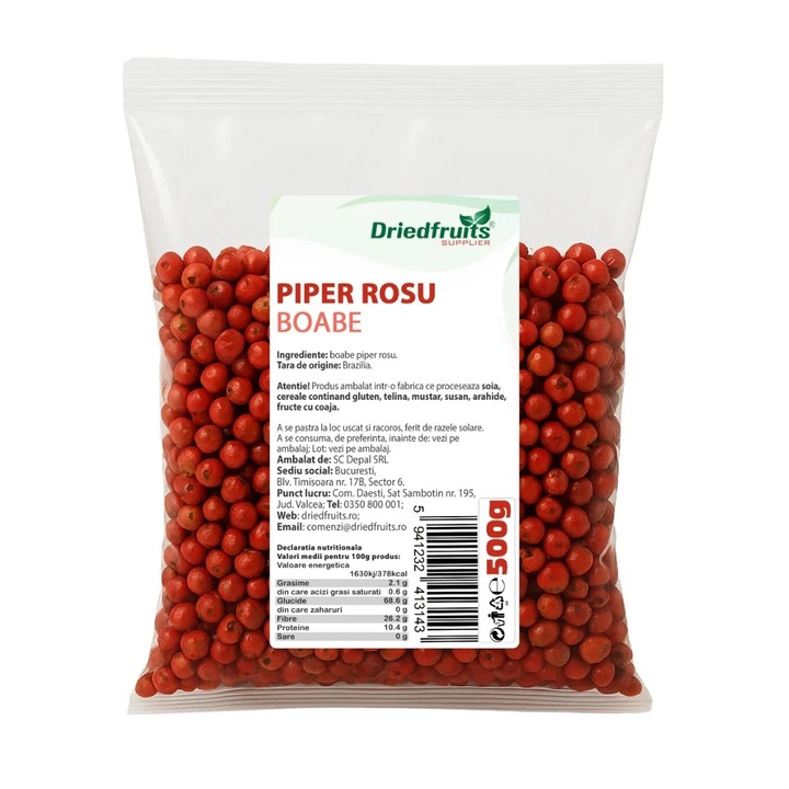Piper rosu boabe Driedfruits - 500 g