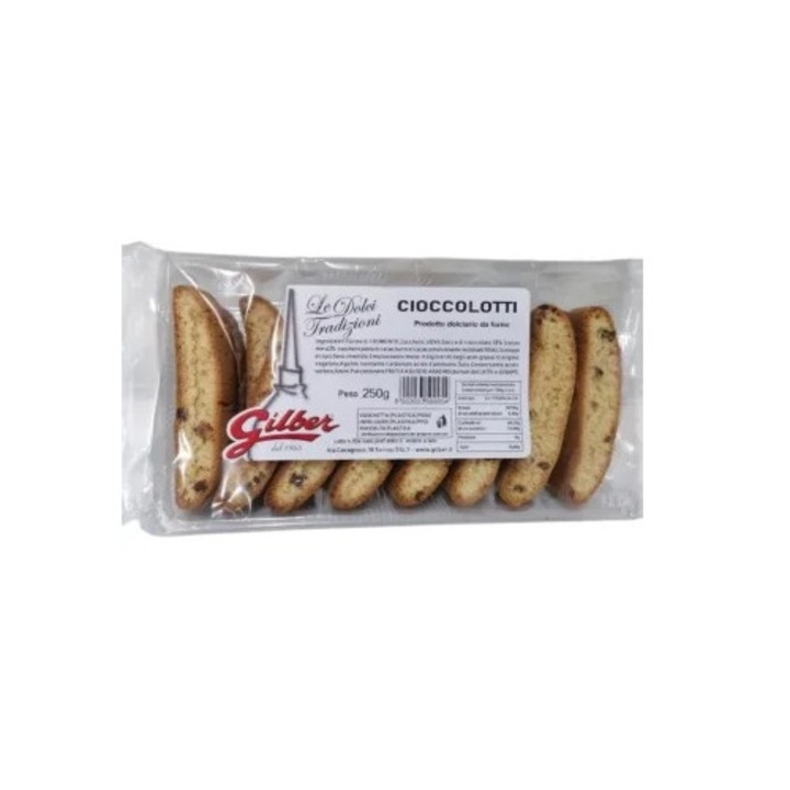 Biscuiti artizanali cu picaturi de ciocolata Cioccolotti Gilber 250g