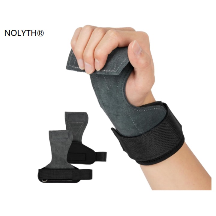 Set 2 chingi ridicare greutati, NOLYTH, anti-alunecare, gri