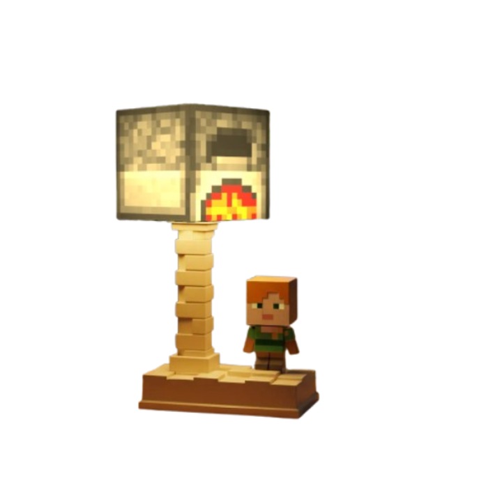 Lampa de veghe copii tematica Minecraft, control al luminozitatii in 5 trepte, incarcare Type-C, set.