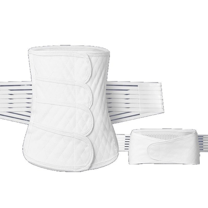 2 az 1-ben szülés utáni haskötő, fogyáshoz, fehér, XXL